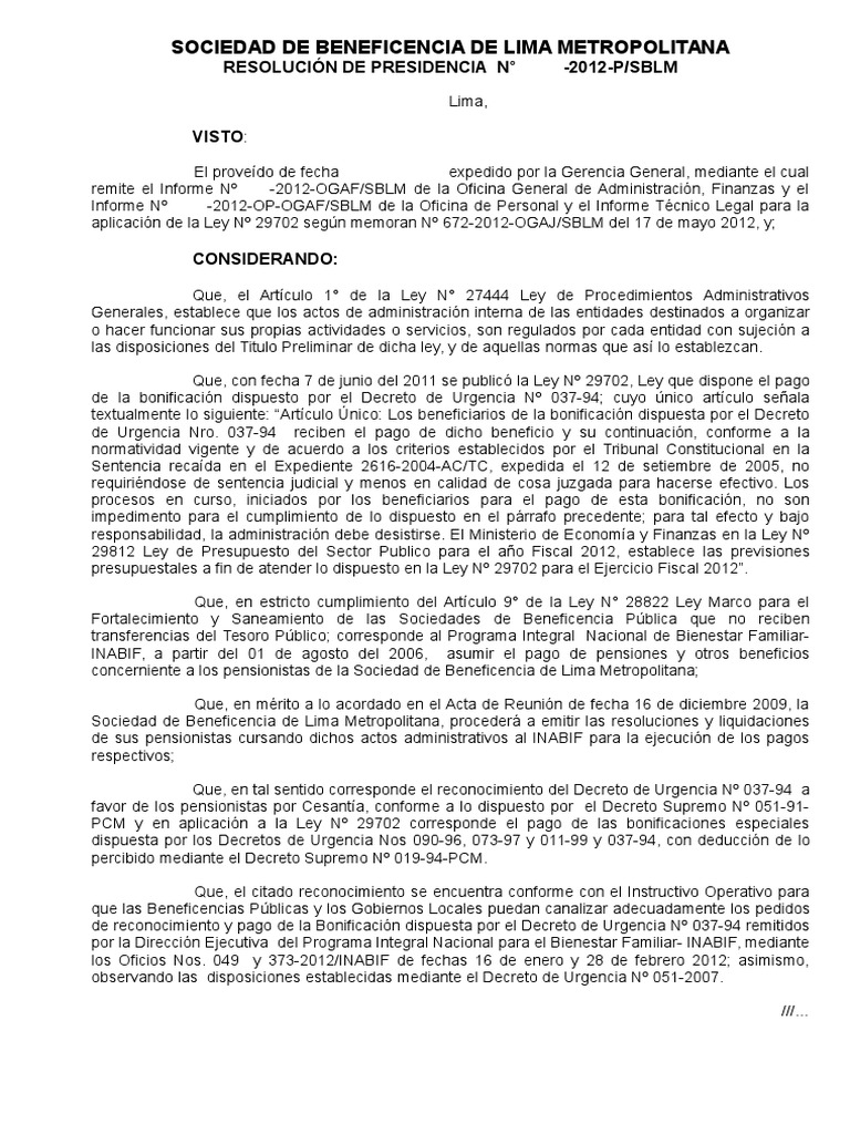 decreto de urgencia 090-96